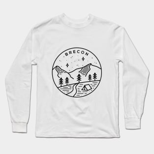 Brecon Beacons National Park Wales Emblem - White Long Sleeve T-Shirt